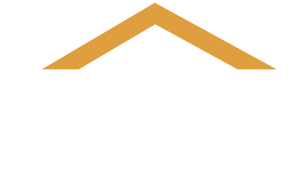 Logo van Briljant Projecten met huis en raam, bouw en renovatie experts.